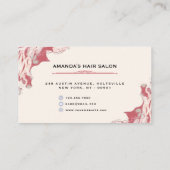 Elégante carte de fidélité rouge et noire (Dos)