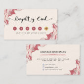 Elégante carte de fidélité rouge et noire (Devant / Derrière)