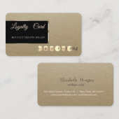 Élégante carte de fidélité Rustique moderne Kraft (Devant / Derrière)