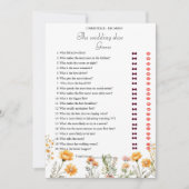 Élégante carte de jeu de Fête des mariées de marié (Devant)