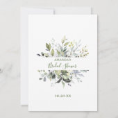 Élégante carte de jeu Fête des mariées Eucalyptus (Dos)