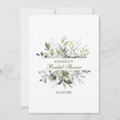 Élégante carte de jeu Fête des mariées Eucalyptus (Dos)