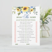 Elégante carte de jeu Fête des mariées tournesol (Debout devant)