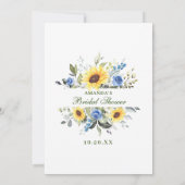 Elégante carte de jeu Fête des mariées tournesol (Dos)