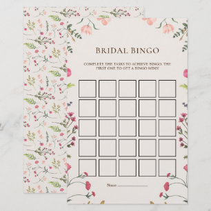 Élégante carte de jeu Floral Rose Green Bridal