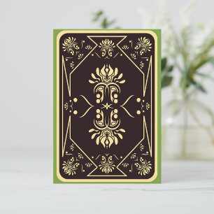 Élégante carte de jeu Vintage Black Gold