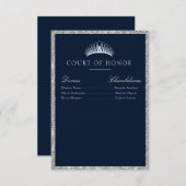 Élégante carte de la marine et de l'argent (Devant / Derrière)