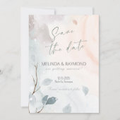 Élégante carte de mariage d'hiver abstrait - Sauve (Devant)