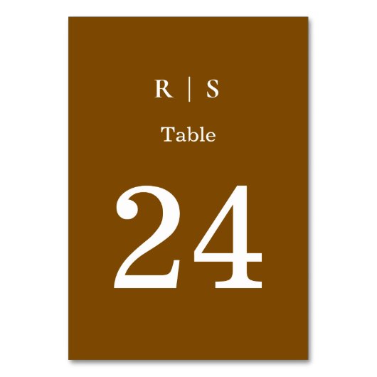 Élégante carte de Mariage Monogramme Brown (Par défaut)