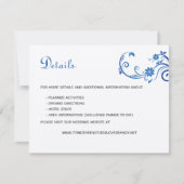 Elégante carte de Mariage Peacock Bleu (Devant)