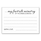 Élégante carte de mariage pour mariée en mémoire p (Devant)