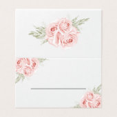 Elégante carte de Mariage Rose Blush Rose Floral (Outside Unfolded)