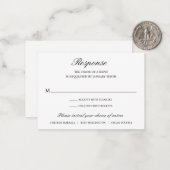 Élégante carte de Mariage traditionnel classique m (Devant/Arrière en situation)