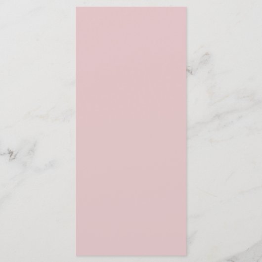 Elégante carte de menu Blush Pink Floral Party (Dos)