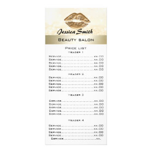 Élégante carte de menu de lanières dorées luxe mod