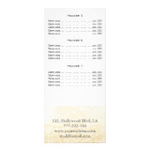 Élégante carte de menu de lanières dorées luxe mod (Dos)