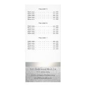 Élégante carte de menu de luxe moderne et chic (Dos)