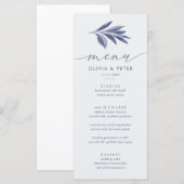 Elégante carte de menu de mariage de mariage de co (Devant / Derrière)