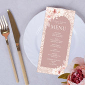 Elégante carte de menu flush flush