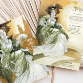 Elégante carte de menu Glamour Vintage parisienne