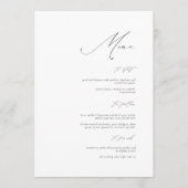 Elégante carte de menu Mariage de calligraphie (Devant)