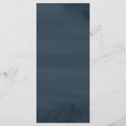 Elégante carte de menu Mariage de forêt d'hiver (Dos)