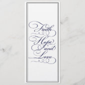 Élégante carte de menu Mariage de script formel vi (Dos)