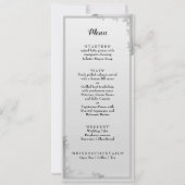 Elégante carte de menu Mariage Feuille Design Arge (Dos)
