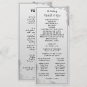 Elégante carte de menu Mariage Feuille Design Arge (Devant / Derrière)
