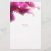 Elégante carte de menu Mariage Floral Diner (Dos)