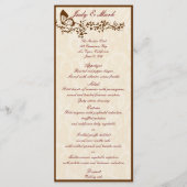 Elégante carte de menu Mariage papillon (Devant)