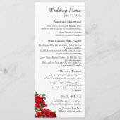 Élégante carte de menu plat bilingue Rose (Devant)