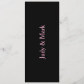 Elégante carte de menu romantique rose florale (Dos)