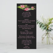 Elégante carte de menu romantique rose florale (Debout devant)