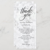 Elégante carte de Merci de mariage (Devant / Derrière)