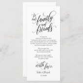 Elégante carte de Merci de mariage (Devant / Derrière)