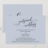 Elégante carte de mise à jour Mariage reportée Dus (Devant / Derrière)