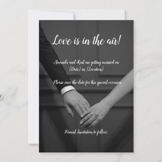 Élégante Carte de Mise en Garde (Devant)