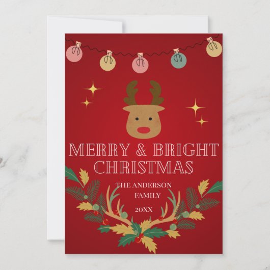 Elégante carte de Noël (Devant)