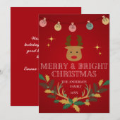 Elégante carte de Noël (Devant / Derrière)