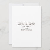 Elégante carte de Noël blanche et crème (Dos)