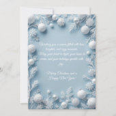 Elégante carte de Noël Bleu & Blanc (Devant)