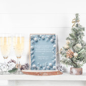 Elégante carte de Noël Bleu & Blanc
