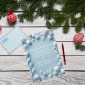 Elégante carte de Noël Bleu & Blanc