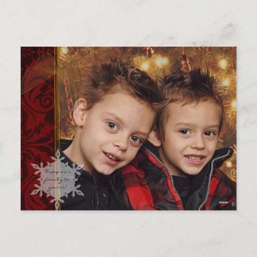 Élégante carte de Noël classique (Dos)