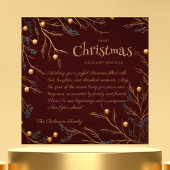 Elégante carte de Noël de famille Monogramme de Bo