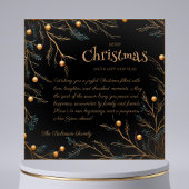 Élégante carte de Noël de famille noire