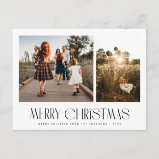 Elégante carte de Noël de famille tendance