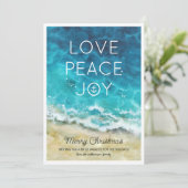 Elégante carte de Noël de plage (Debout devant)