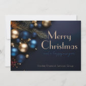 Elégante carte de Noël d'entreprise (Devant)